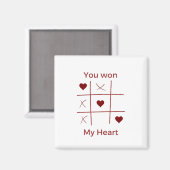 ハッピーバレンタインデー2023アイディア – あなたは私のハートを獲得 マグネット (正面/裏面)