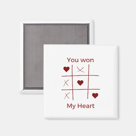 ハッピーバレンタインデー2023アイディア – あなたは私のハートを獲得 マグネット (正面/裏面)