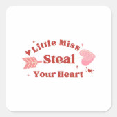 ハッピーバレンタインデー2023 – あなたは私のハートを盗む スクエアシール (正面)