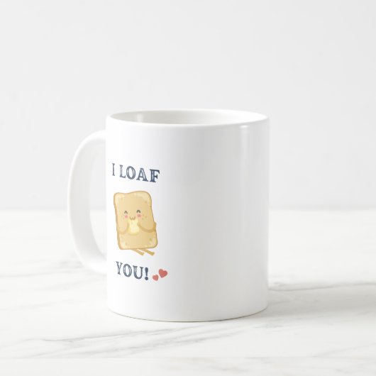 ハッピーバレンタインデー2023 -おもしろい愛するユー コーヒーマグカップ (正面左)