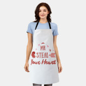 ハッピーバレンタインデー2023 – バレンタインデーハート エプロン (着用した状態)