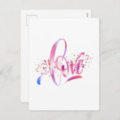 ハッピーバレンタインデー2023 – ラブイメージカラフル シーズンポストカード (正面/裏面)