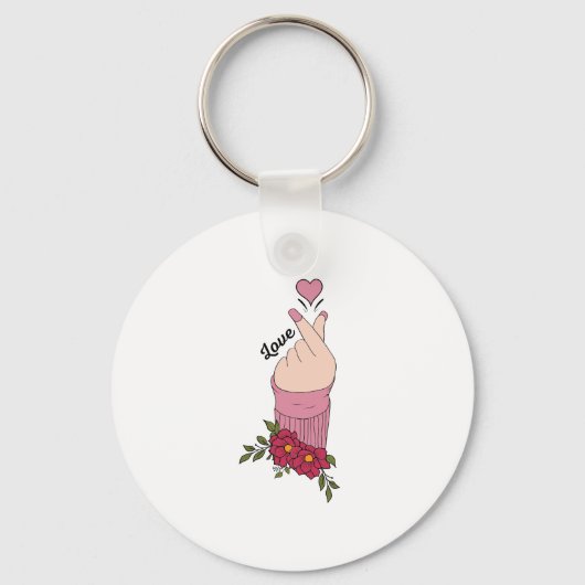 ハッピーバレンタインデー2023 – ラブイメージモダン キーホルダー (正面)