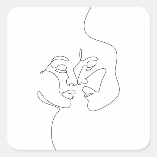 ハッピーバレンタインデー2023 – ラブイメージロマンス スクエアシール (正面)