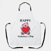 ハッピーバレンタインデー2023 – ラブパンダの画像 エプロン (正面)