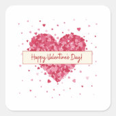ハッピーバレンタインデー2023，愛する私の恋人 スクエアシール (正面)