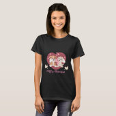 ハッピーバレンタインデー2024おもしろい犬かわいい Tシャツ (正面フル)