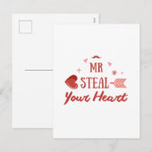 ハッピーバレンタインデー2024 – バレンタインデーハート シーズンポストカード (正面/裏面)