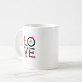 ハッピーバレンタインデー2024 – 愛おもしろい画像かわいい コーヒーマグカップ (正面左)