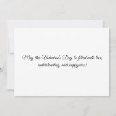 ハッピーバレンタインデー7写真コラージュカスタムシック ノートカード (裏面)