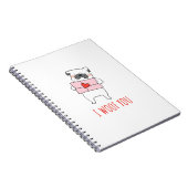 ハッピーバレンタインデー-おもしろい犬バレンタイン引用文 ノートブック (右側)