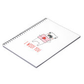 ハッピーバレンタインデー-おもしろい犬バレンタイン引用文 ノートブック (左側)