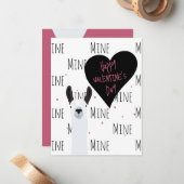 ハッピーバレンタインデー お前のラマを! |ラマ ノートカード (正面/裏面インサイチュ)