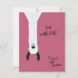 ハッピーバレンタインデー お前のラマを！ |ラマ ノートカード