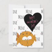 ハッピーバレンタインデー お前の井戸だ! | Puffer Pun ノートカード (正面)