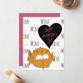 ハッピーバレンタインデー お前の井戸だ! | Puffer Pun ノートカード (正面/裏面インサイチュ)