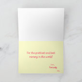 "ハッピーバレンタインデー、お母さん!" [ピンクのハート1] シーズンカード (内部)