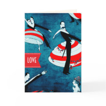 ハッピーバレンタインデー。アールデコグリーティングカード