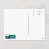 ハッピーバレンタインデー。アールデコデザイン シーズンポストカード (裏面)