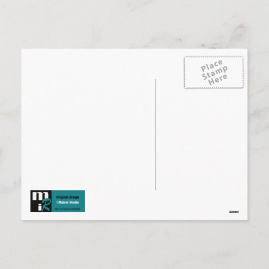 ハッピーバレンタインデー。アールデコデザイン シーズンポストカード (裏面)