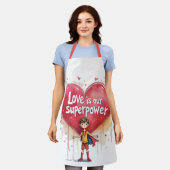 ハッピーバレンタインデー! エプロン (着用した状態)