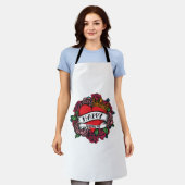 ハッピーバレンタインデー エプロン (着用した状態)