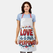 ハッピーバレンタインデー! エプロン (着用した状態)