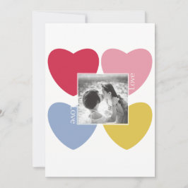 ハッピーバレンタインデー-カスタム写真コラージュ 招待状