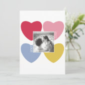 ハッピーバレンタインデー-カスタム写真コラージュ 招待状 (スタンド正面)