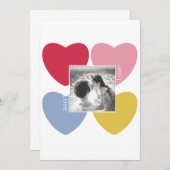 ハッピーバレンタインデー-カスタム写真コラージュ 招待状 (正面/裏面)