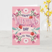 ハッピーバレンタインデー カード (黄色い花)