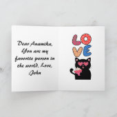 ハッピーバレンタインデー カード (内部)