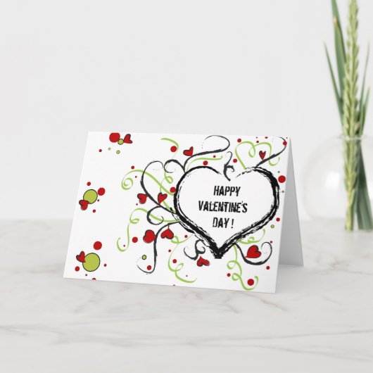 ハッピーバレンタインデー-カード シーズンカード (正面)