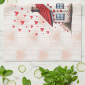 ハッピーバレンタインデー! キッチンタオル (折り畳み)