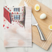 ハッピーバレンタインデー! キッチンタオル (四つ折り)