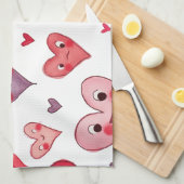 ハッピーバレンタインデー! キッチンタオル (四つ折り)