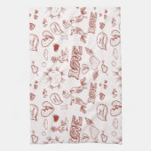 ハッピーバレンタインデー キッチンタオル (縦)