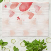 ハッピーバレンタインデー! キッチンタオル (折り畳み)