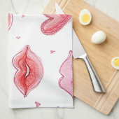 ハッピーバレンタインデー! キッチンタオル (四つ折り)