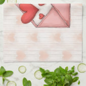 ハッピーバレンタインデー! キッチンタオル (折り畳み)