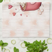 ハッピーバレンタインデー! キッチンタオル (折り畳み)