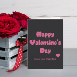 ハッピーバレンタインデー グリッター カード