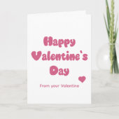 ハッピーバレンタインデー グリッター カード (正面)