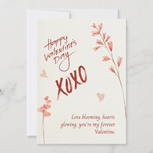 ハッピーバレンタインデー，グリーティングカード シーズンカード (正面)