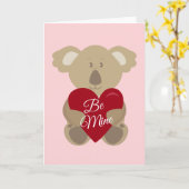 ハッピーバレンタインデー |コアラ愛 カード (黄色い花)