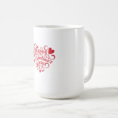ハッピーバレンタインデー コーヒーマグカップ (正面右)