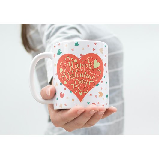 ハッピーバレンタインデー コーヒーマグカップ