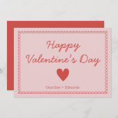 ハッピーバレンタインデー サンキューカード (正面/裏面)