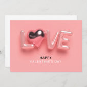 ハッピーバレンタインデー サンキューカード (正面/裏面)