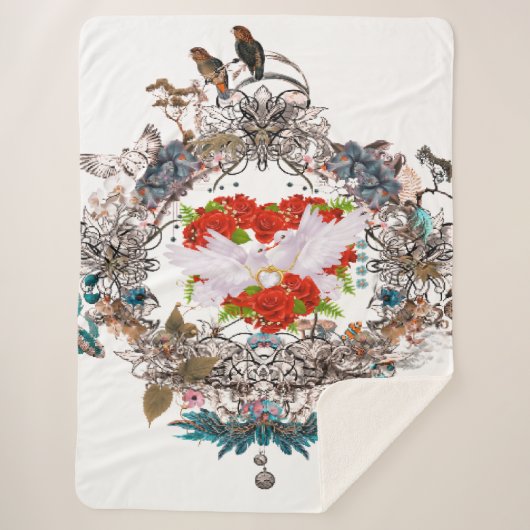 ハッピーバレンタインデー シェルパブランケット (正面)